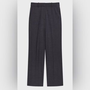 Theory Charcoal Grey Highwaisted Straight Pants